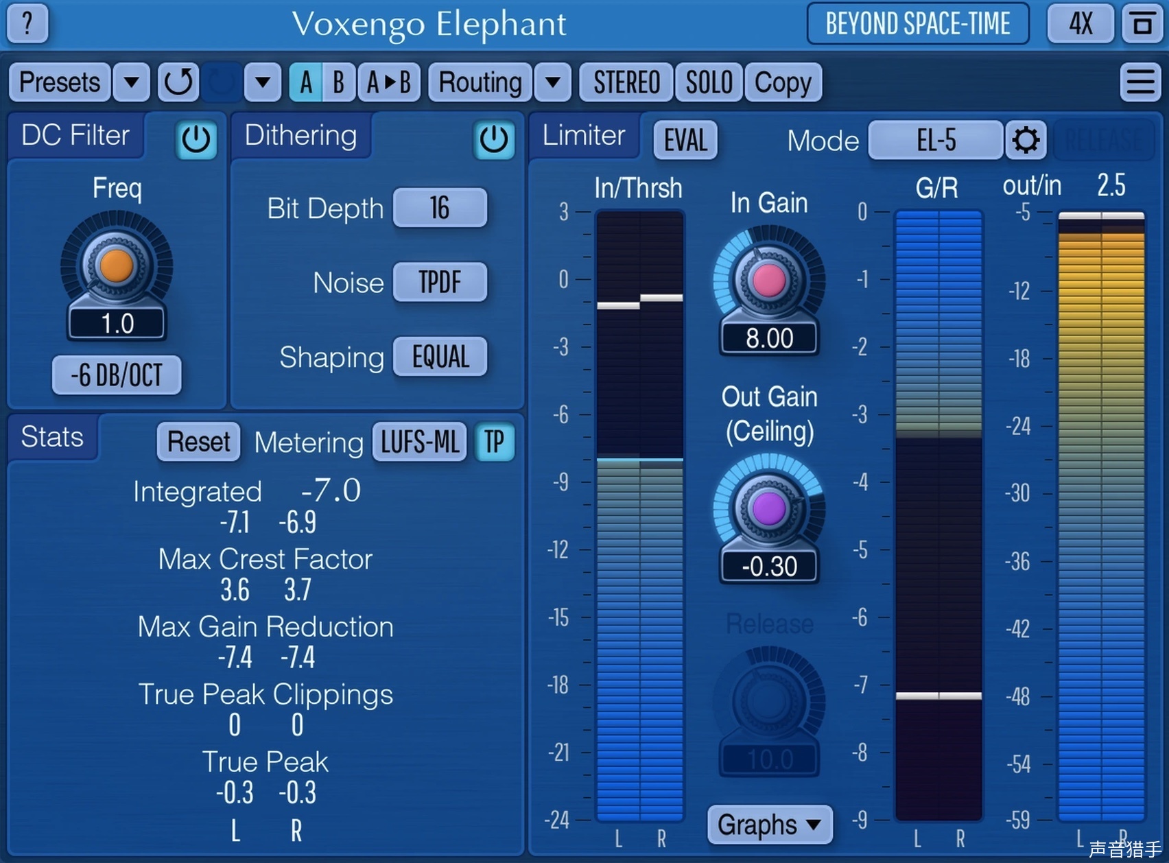 母带限制器！Voxengo Elephant Mastering Limiter v5.1 WiN版