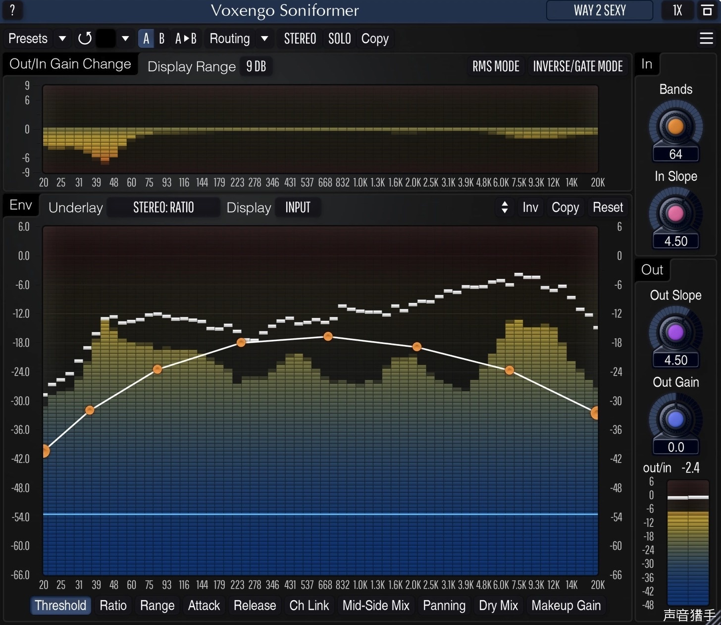 频谱动态效果器！Voxengo Soniformer Spectral Dynamics Processor v3.14 WIN版