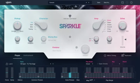 虚拟电吉他手二代！UJAM Virtual Guitarists SPARKLE2 v2.1.0 WIN版