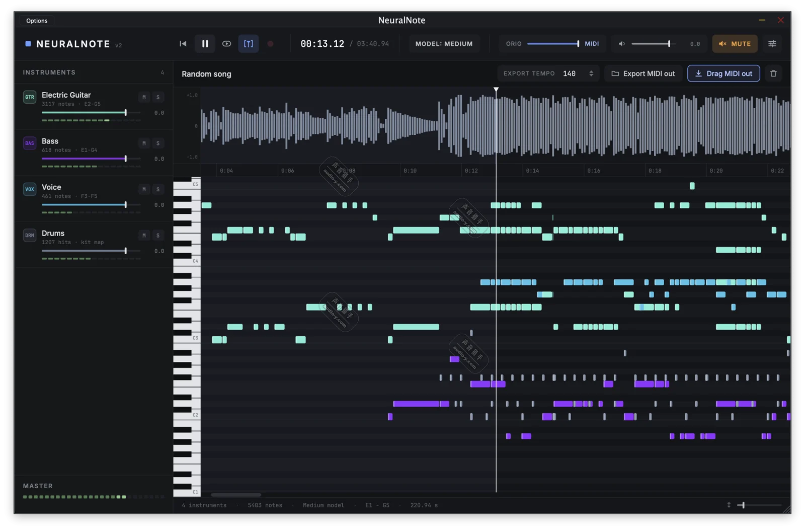 智能音频转MIDI插件！DamRsn NeuralNote v2.0.0 WIN&MAC（带离线模型、安装教程）