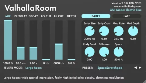 房间混响效果器！Valhalla DSP Valhalla Room v2.0.0.5 WIN版