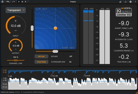 现代母带限制器v2！HOFA IQ-Limiter v2.0.0 WIN版