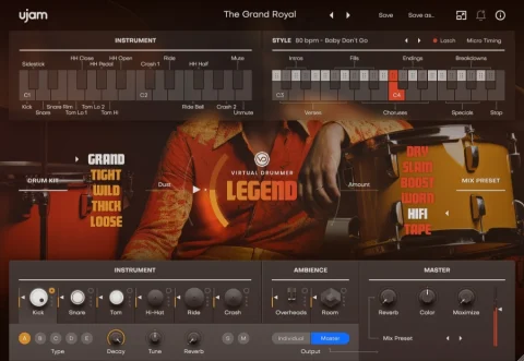 70年代经典美学鼓！UJAM Virtual Drummer LEGEND v2.4.0 WIN版